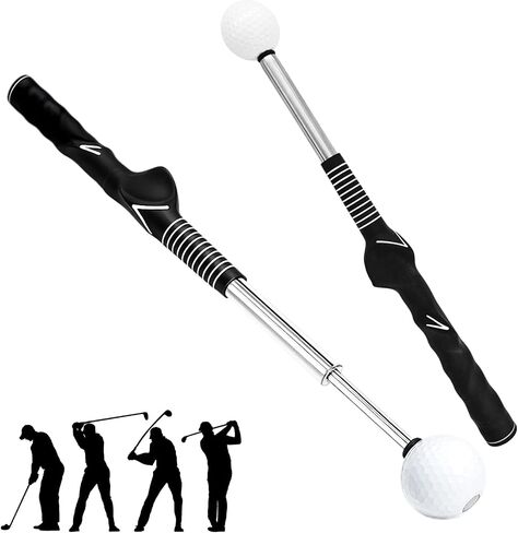 Retractable Golf Swing Trainer, Golf Grip Trainer, Training Aid for Warm-Up, Swing Aid, Strength & Tempo Training for Chipping & Hitting in Saudi Arabia
