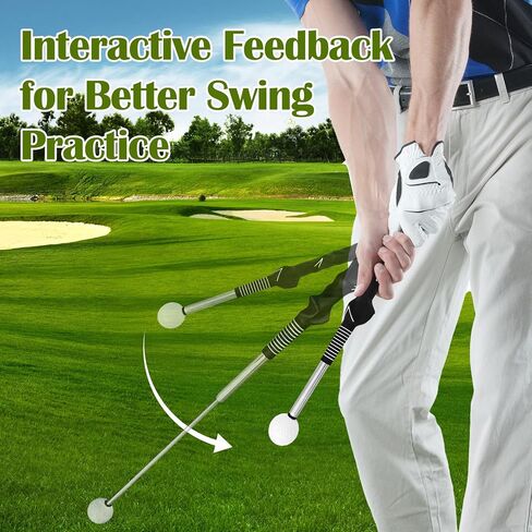 Retractable Golf Swing Trainer, Golf Grip Trainer, Training Aid for Warm-Up, Swing Aid, Strength & Tempo Training for Chipping & Hitting in Saudi Arabia