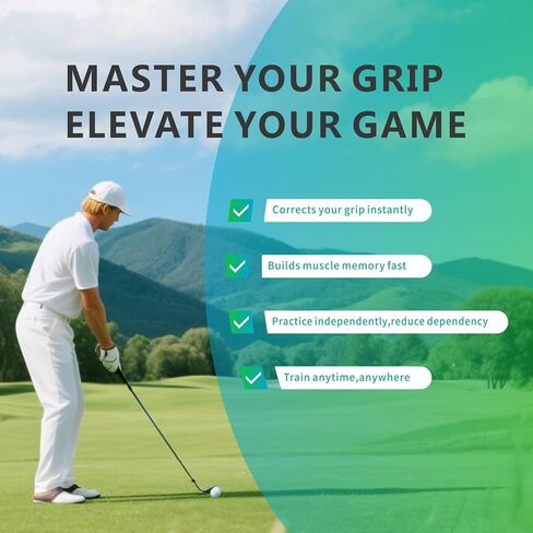 Golf Grip Trainer, Golf Training Aid for Enhance Grip Strength and Swing Technique for Superior, Grip Trainer GolfClub to Help Train Correct Hand Position, Portable and Durable in Saudi Arabia