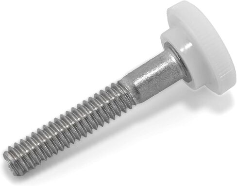 1/4 "-20 × 1-1/2" الإبهام برغي من الفولاذ المقاوم للصدأ - مقبض بلاستيكي مستدير أبيض - خيط قياسي/خشن Thumbscrew - الطول: 1.500 " - بنيت بفخر في الولايات المتحدة الأمريكية - حزمة من (4) in Kuwait