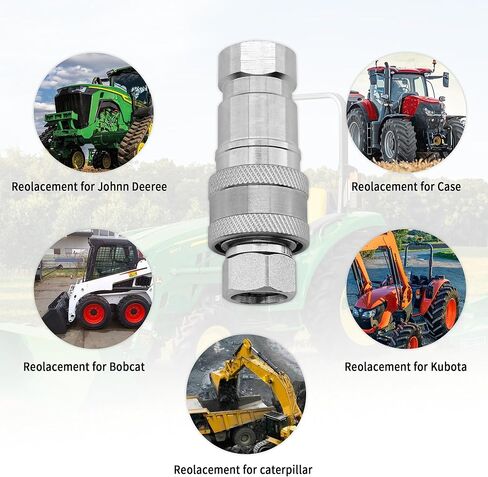 الإناث والذكور الوجه المسطح السريع السريع LVA16843 AW32184 متوافق مع John Deere H120 D120 220R لوادر ، متوافق مع اللوادر 1023E 1025R 1026R 2025R 2032R 2036R 2038R الجهاز in Saudi Arabia