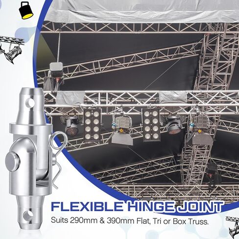 2 Pack Aluminum Flexible Hinge Joint Suit Flat with Clips Pin Tri Box Truss 290mm Trussing Lighting Dj Stage Lighting Accessories in Saudi Arabia