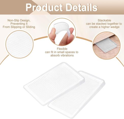 UXCELL 4 PCS Levelers ، حشود طاولة سوداء بلاستيكية مرنة ، شركة إسفين متعددة الأغراض وغير قابلة للانزلاق لجدول غير متساوٍ ، أرجل خزانة ، وأثاث DIY DOOR ، ارتفاع 10 مم in Saudi Arabia
