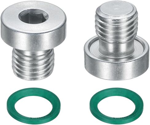 UXCELL 2PCS M20X1.5 قابس تركيب أنابيب رأس hex الداخلية ، أو قابس مقبس خيوط الصلب الكربوني العالمي مع حلقة O الأخضر لإنهاء الأنابيب أو مصارف الاستبدال in Saudi Arabia