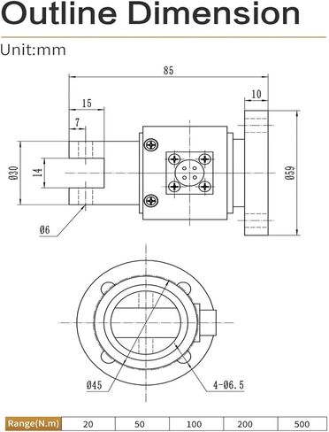 DYJN-102 Sensor Static Torque Sensor Strain Gauge Load Cell Torque Force Torque Wrench Force Measurement(50N.m) in Saudi Arabia