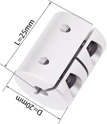 1pcs d20 L25 قضيب المسمار مقرن اقتران جامد موصل موصل موصل المحرك اقتران الأجزاء 3D الطابعة (5 مم إلى 8 ملم) in Saudi Arabia