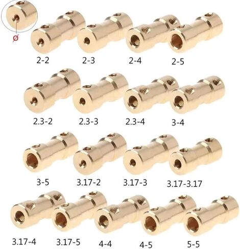 1PC COPPER COUPLER 20 مم طول محرك اقتران عمود توصيل محرك (3.17 مم إلى 3.17 مم) in Saudi Arabia