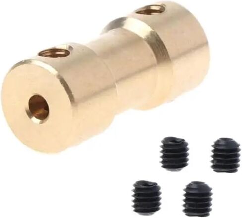 1PC COPPER COUPLER 20 مم طول محرك اقتران عمود توصيل محرك (3.17 مم إلى 3.17 مم) in Saudi Arabia