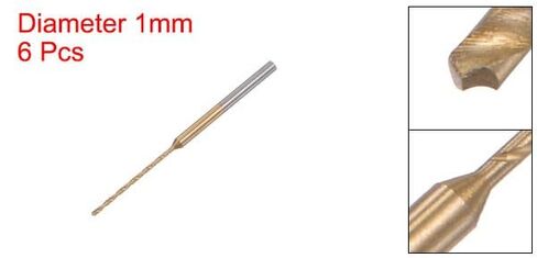 #Uus 6pcs 1mm micro pritch bits titanium فولاذ عالي السرعة مغلفة in Kuwait