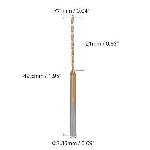 #Uus 6pcs 1mm micro pritch bits titanium فولاذ عالي السرعة مغلفة in Kuwait