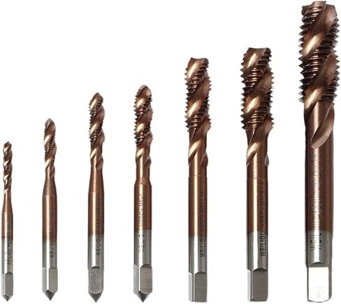 Screw Thread Tap Drill Bits Spiral Flute M2-M10 Machine Taps Right Hand 5Pcs(M14x2) in Saudi Arabia