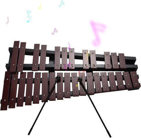30 ملاحظة Glockenspiel قابلة للطي إطار خشبي الخشبية القابلة للطي 5 ملم سماكة قضبان الألومنيوم الإيقاع الموسيقية مع حقيبة تحمل 2 مطرقة للطلاب المبتدئين in Kuwait
