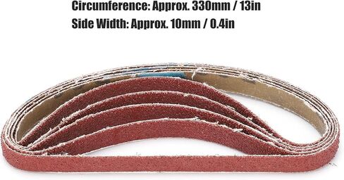 Sandpaper Belt, 20Pcs Sanding Abrasive Strip Replacement 20 Pieces Tape Sanders Tool for Sander 330x10mm600 Machine Special Metal Polishing and Deburring (120#) in Saudi Arabia