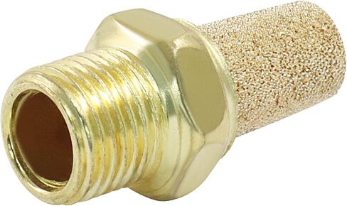 10 PCS النحاس النحاسي المصفوفات الهوائية ، 1/8 "(DN6) تجهيزات كاتم الصوت الخيط الذكور ، البرونز المتلاعب المتين لتقليل الضوضاء في الأنظمة والأدوات الهوائية in Saudi Arabia