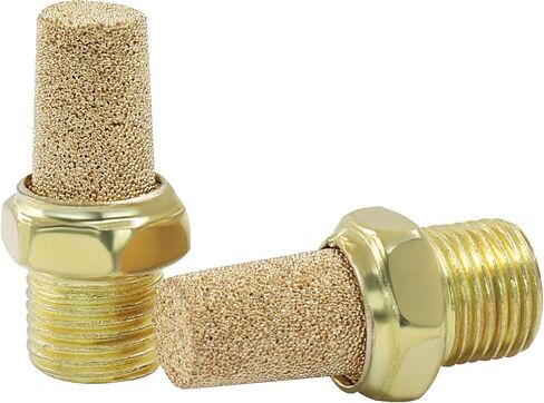 10 PCS النحاس النحاسي المصفوفات الهوائية ، 1/8 "(DN6) تجهيزات كاتم الصوت الخيط الذكور ، البرونز المتلاعب المتين لتقليل الضوضاء في الأنظمة والأدوات الهوائية in Saudi Arabia