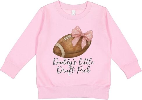 مسودة Daddy Inktastic Daddy Little Pick Football Pink Bow Toddler Todshirt in Kuwait