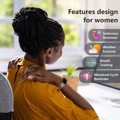 Fitvii Health Fitness Tracker ، 24/7 شاشة معدل ضربات القلب في ضغط الدم ، ساعة ذكية (إجابة/إجراء مكالمات) مع ساعة تتبع نوم الأكسجين ، خطوة مقاومة للماء ، تعقب نشاط السعرات الحرارية للنساء الرجال in Kuwait