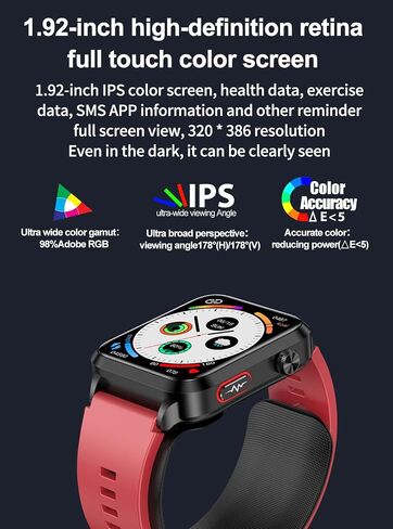 ضغط الدم الذكي مع كفة مضخة الهواء ، 1.92 "Health Monitor Oxygen/درجة الحرارة/معدل ضربات القلب ، 120+ رياضة ، بطارية لمدة 30 يومًا ، IP68 مقاومة للماء ، Android iOS Tracker للرجال النساء (الأزرق) in Saudi Arabia