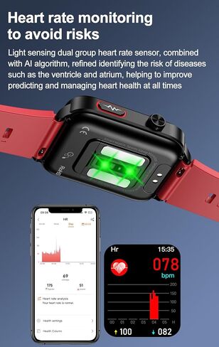 ضغط الدم الذكي مع كفة مضخة الهواء ، 1.92 "Health Monitor Oxygen/درجة الحرارة/معدل ضربات القلب ، 120+ رياضة ، بطارية لمدة 30 يومًا ، IP68 مقاومة للماء ، Android iOS Tracker للرجال النساء (الأزرق) in Saudi Arabia