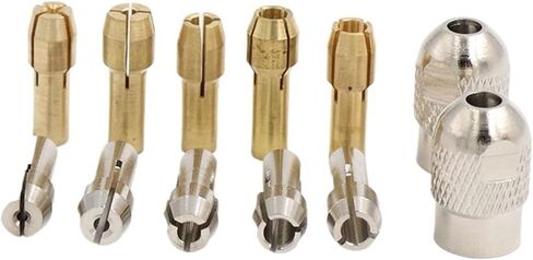 0.8-3.2mm Mini Drill Collet Chuck Electric Mill Thaft Cap Nut Silver Brass Chucks (Brass 3.2mm (4.8mm)) in Saudi Arabia