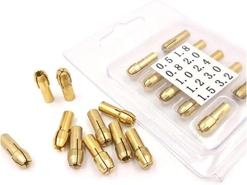 0.8-3.2mm Mini Drill Collet Chuck Electric Mill Thaft Cap Nut Silver Brass Chucks (Brass 3.2mm (4.8mm)) in Saudi Arabia