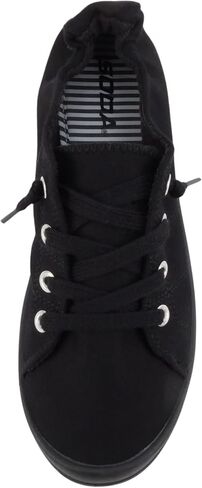 Soda Flat Women Shoes Linen Canvas Slip On Sneakers Lace Up Style Loafers Zig-S in Kuwait