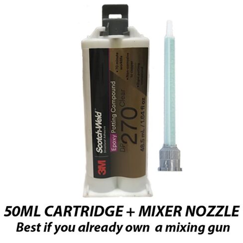 3M SCOCTWELD DP270 CLEAR 60 دقيقة كهربائية ، الايبوكسي المقاومة الحرارية (50 مل/1.7 أوقية خرطوشة) in Saudi Arabia