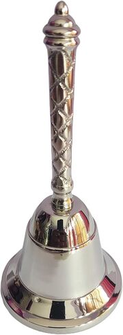 Handheld ghanti Indian Brass handbell for Events foodline Alarm Jingle Ringers Service Bell Extra Loud Solid Bras Handheld Call Bell by ATCUSA (Design no 2) in Saudi Arabia