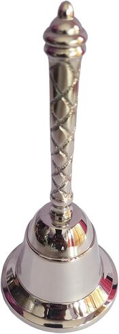 Handheld ghanti Indian Brass handbell for Events foodline Alarm Jingle Ringers Service Bell Extra Loud Solid Bras Handheld Call Bell by ATCUSA (Design no 2) in Saudi Arabia