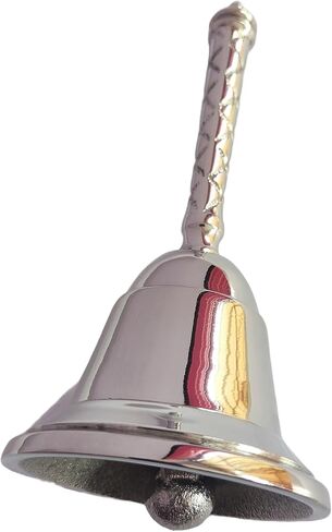 Handheld ghanti Indian Brass handbell for Events foodline Alarm Jingle Ringers Service Bell Extra Loud Solid Bras Handheld Call Bell by ATCUSA (Design no 2) in Saudi Arabia