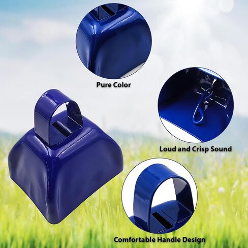 Btuty 6 Pack Cowbells 3 Inch Metal Cowbell Noise Makers Sporting Events Small Cow Bell for Football Games Cheering Noisemakers Weddings Mini Cow Bells DIY Christmas Accessories in Saudi Arabia