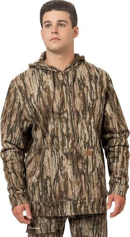Realtree Men's Camo Fleece Hoodie | Poly-Cotton Hunting Sweatshirt | pullover في الهواء الطلق الدافئ مع جيب الكنغر in Saudi Arabia