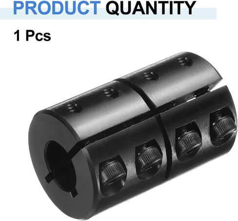 اقتران عمود UXCELL ، 1/2 "إلى 1/2" ، 1-1/8 "OD ، 1-3/4" الطول ، مقترن من مقسم واحد من أكسيد الأسود المغطى بالأكسيد الأسود مع #8-32 × 1/2 "براغي مجموعة محرك الطابعة ثلاثية الأبعاد عجلة محرك الطابعة ثلاثية الأبعاد in Saudi Arabia