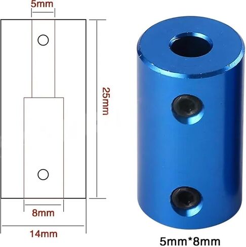 1pcs Stepper Motor Screw Coupling 3D Printer D14 L25 Aluminum Alloy Bore 3x5mm 4x6mm 5x8mm Blue Flexible Shaft Coupler(4 x 6mm) in Saudi Arabia
