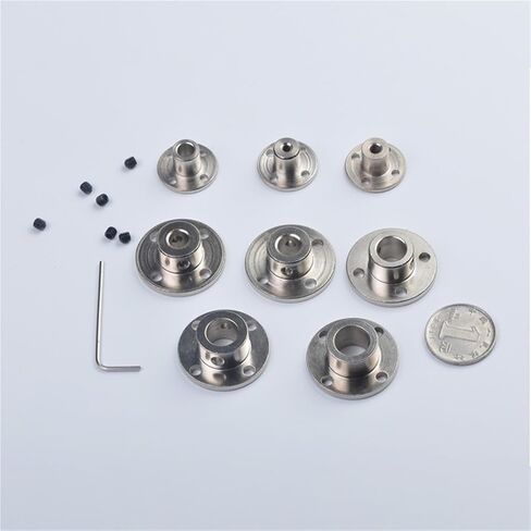 1pc Shaft Flange Coupler 3mm 3.17mm 4mm 5mm 6mm 6.35mm 7mm 8mm 10mm 11mm 12mm 14mm Rigid Coupling Guide Motor Connector(5MM bore) in Saudi Arabia