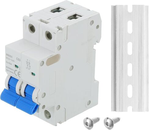 Meccanixity 1 PCS DC Miniature Circuit Breaker 2P 10A 12-110V عزل M80DC DIN RAIL MATT in Kuwait