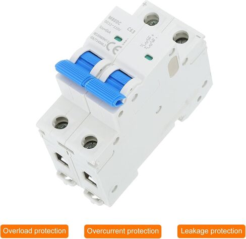 Meccanixity 1 PCS DC Miniature Circuit Breaker 2P 10A 12-110V عزل M80DC DIN RAIL MATT in Kuwait