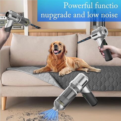 Car Vacuum Cleaner, 18000PA Vacuum Portable Cordless, 4 in 1 Air Duster with LED Light and Multi-Nozzles, 120W High Power Rechargeable Foldable Vacuum Cleaner for Home, Office, Pet in Saudi Arabia