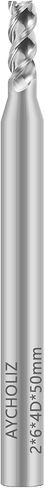 Carbide Square End Mill - 3 Flute 2mm Milling Cutter - High Feed U-Type Design - for Roughing and Finishing - for Milling Aluminum Applications – Professional Mill Bits Sets in Kuwait
