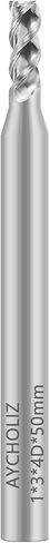 Carbide Square End Mill - 3 Flute 2mm Milling Cutter - High Feed U-Type Design - for Roughing and Finishing - for Milling Aluminum Applications – Professional Mill Bits Sets in Kuwait