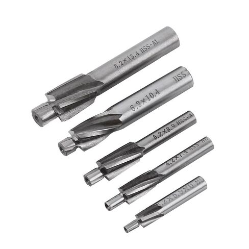 5PCS Counterbore Drill Bits Set, Hexagonal Counterbore Drill Bit, HSS-AL Straight Shank 4 Flutes End Mill Bits M3-M8 for Copper Aluminum Cast Iron in Saudi Arabia