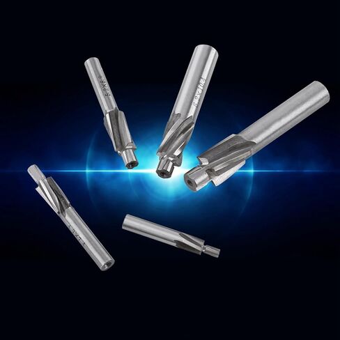 5PCS Counterbore Drill Bits Set, Hexagonal Counterbore Drill Bit, HSS-AL Straight Shank 4 Flutes End Mill Bits M3-M8 for Copper Aluminum Cast Iron in Saudi Arabia
