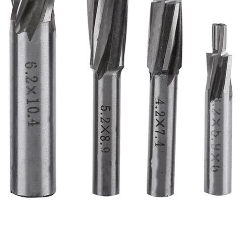 5PCS Counterbore Drill Bits Set, Hexagonal Counterbore Drill Bit, HSS-AL Straight Shank 4 Flutes End Mill Bits M3-M8 for Copper Aluminum Cast Iron in Saudi Arabia