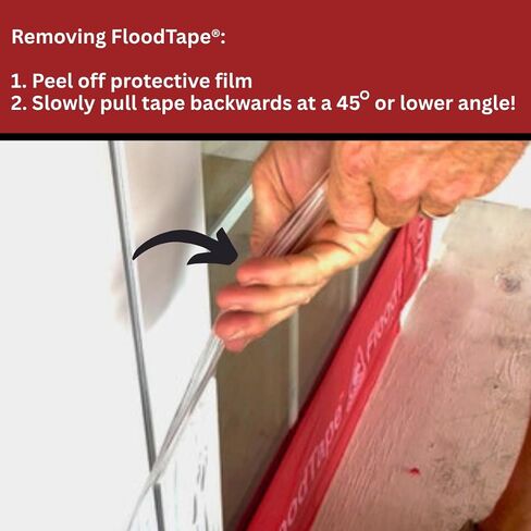 FloodTape® Waterproof Adhesive Tape – 8 inches Extra Wide x 20 feet Long Roll - Temporary Flood Barrier for Doors & Windows – Double-Sided, No Residue, No Damage, Easy Installation in Saudi Arabia