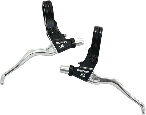 DIA -Compe SS6 Old School MTB Mountain Bickle Brake Brake Lever Set - Black/Silver in Saudi Arabia