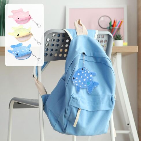 3 PCS Whale Shark Coin Purse, Kawaii Whale Wallet Zipper Shark Wallet, Small Embroidered Fish Marine Animal Coin Purse for Women for Keychain, Holds Coins, Lipstick, Keys in Saudi Arabia