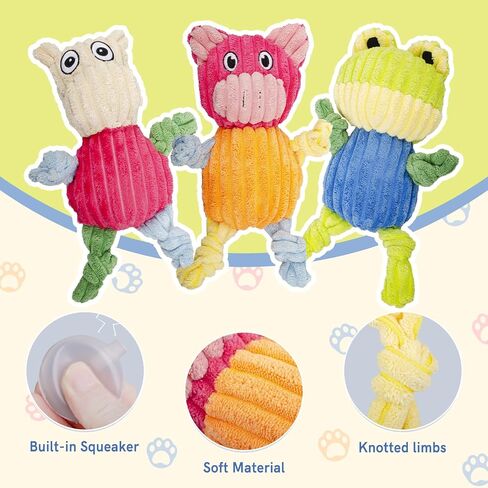 لعبة Dog Squeak Toys Toy Interactive Pet With Grinkle Paper Pull Apt Toys for Small Medium Earge Dogs （Blue） in Kuwait