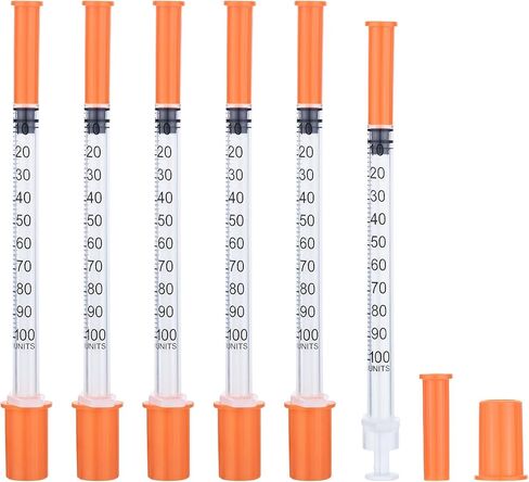 1ML/CC المحقنة U-100 32G 5/16 بوصة (8 مم) محقنة مختبر علمي ， حزمة ملفوفة بشكل فردي من 20 in Kuwait
