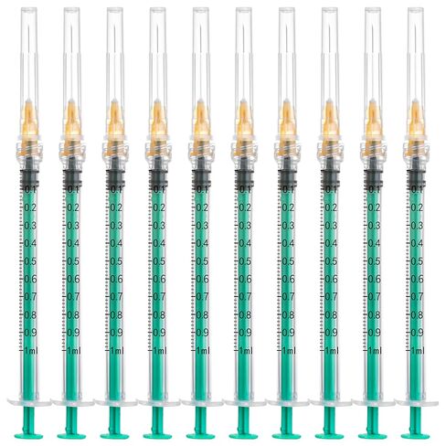 5 Pack 3ml Disposable Syringes with 23Ga 1-Inch, Luer Lock Design, Individually Wrapped for Lab, Scientific, and Industrial Use in Kuwait