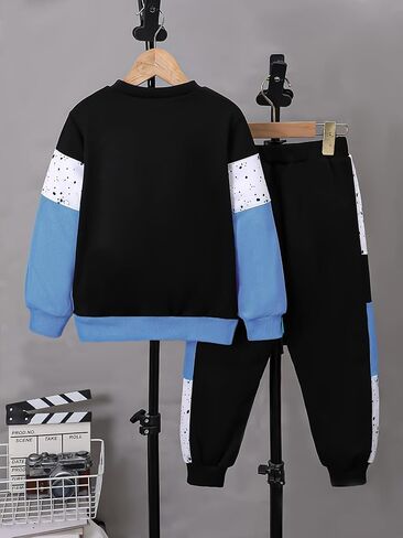 Boys Hoodie Pant Set 3D Print Hooded Sweatshirt Sweatpant Suit 2 Piece Clothing Set for 4-14 Years in Saudi Arabia